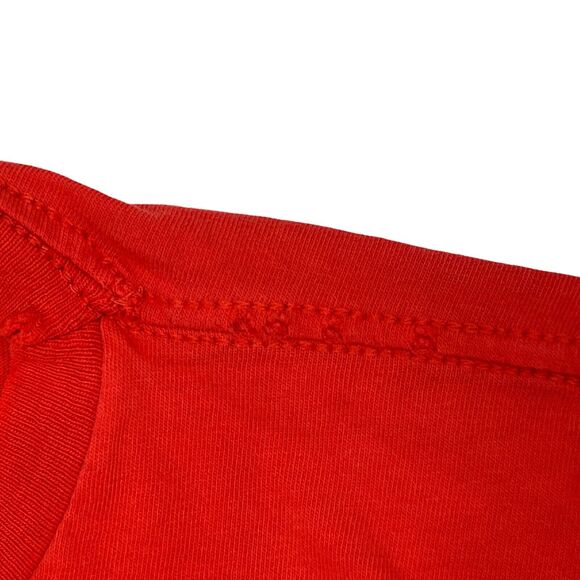 Vintage 80s Chicago Blackhawks T Shirt Distressed NHL Hockey USA Tee Red L Large - Picture 4 of 12